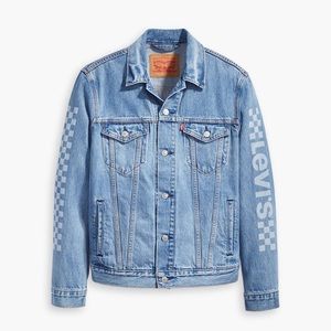 Levi’s Denim Jacket with checkered sleeves